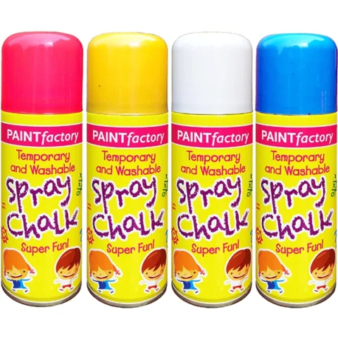 Paint Factory Spray Chalk 250ml 4 Assorted Colours