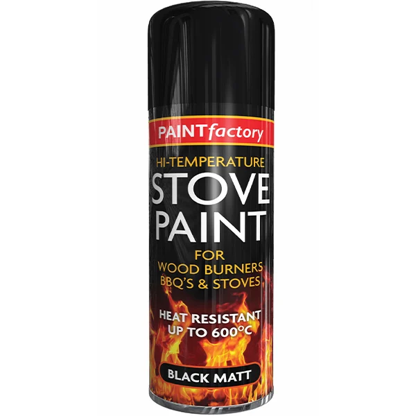 Paint Factory Stove Black High Temp Spray Paint 400ml