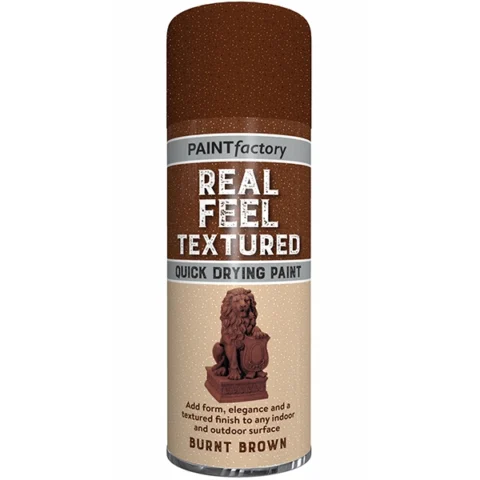 Paint Factory Textured Spray Paint Burnt Brown 400ml