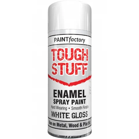 Paint Factory Tough Stuff Enamel Spray Paint White Gloss 400ml