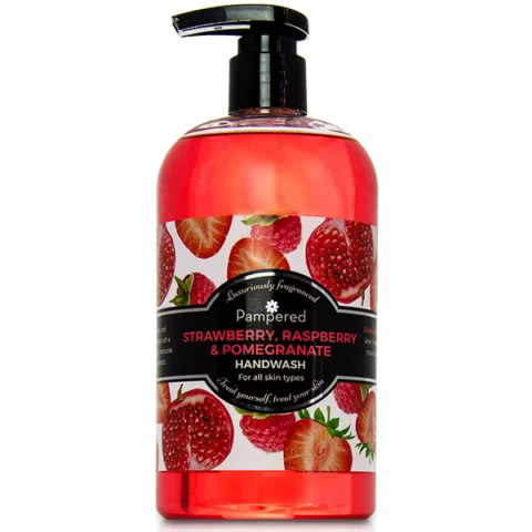 Pampered Strawberry, Raspberry & Pomegranate Fragrance Handwash 500ml