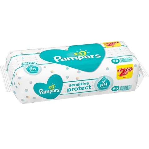 Pampers Sensitive Protect Baby Wipes 56 Pack