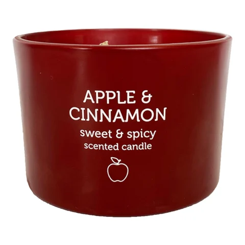 Pan Aroma Apple & Cinnamon Coloured Jar Candle 85g