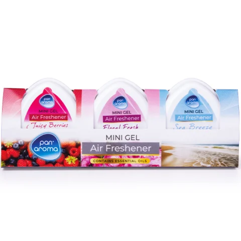 Pan Aroma Assorted Fragrance Mini Gel Air Freshener 3 Pack
