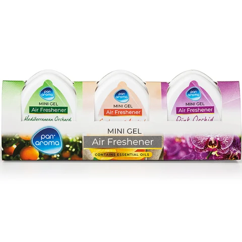 Pan Aroma Assorted Mini Gel Scented Air Freshener 3 Pack