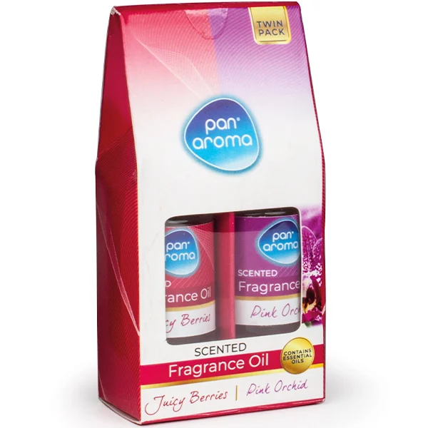 Pan Aroma Juicy Berries & Pink Orchid Scented Fragrance Oil 2 Pack