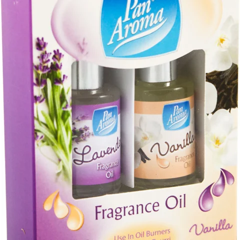 Pan Aroma Lavender & Vanilla Fragrance Oils 10ml 2 Pack