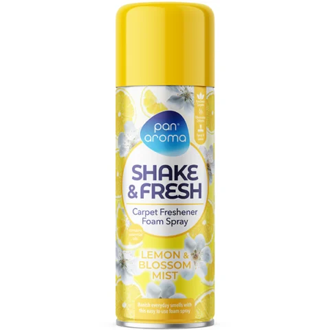 Pan Aroma Lemon & Blossom Mist Shake & Fresh Carpet Freshener Foam Spray 500ml