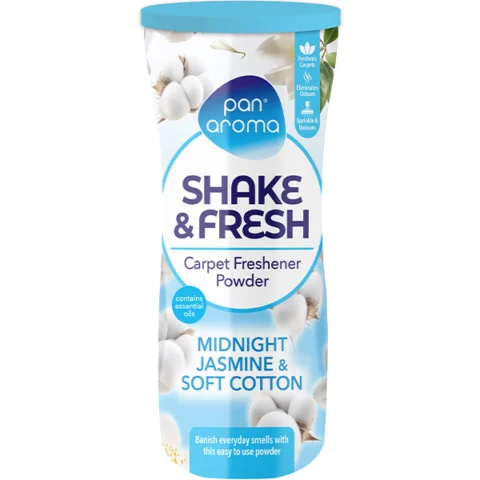 Pan Aroma Midnight Jasmine & Soft Cotton Shake & Fresh Carpet Freshener Powder 500g