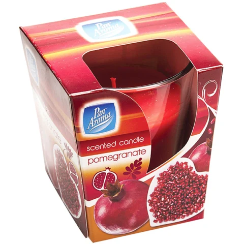 Pan Aroma Pomegranate Scented Glass Candle