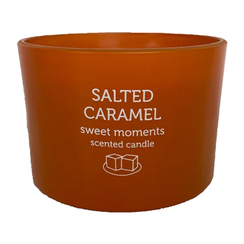 Pan Aroma Salted Caramel Coloured Jar Candle 85g