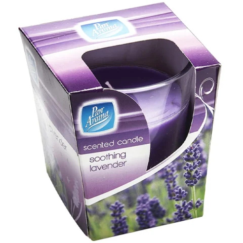 Pan Aroma Soothing Lavender Scented Glass Candle