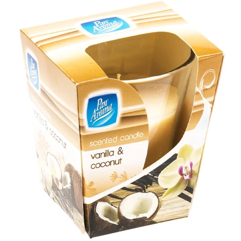 Pan Aroma Vanilla & Coconut Scented Glass Candle
