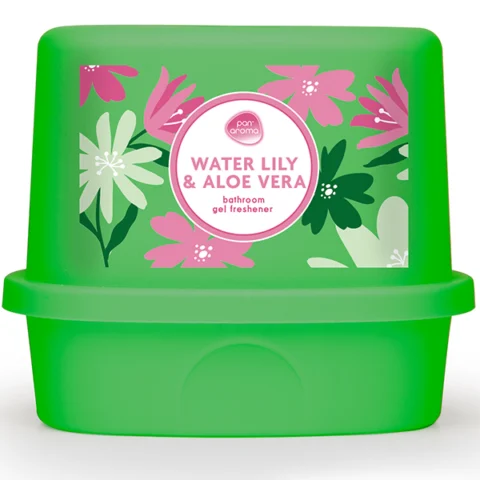 Pan Aroma Water Lily & Aloe Vera Bathroom Gel Air Freshener 150g