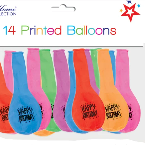Party 14 Happy Birthday Printed Balloons