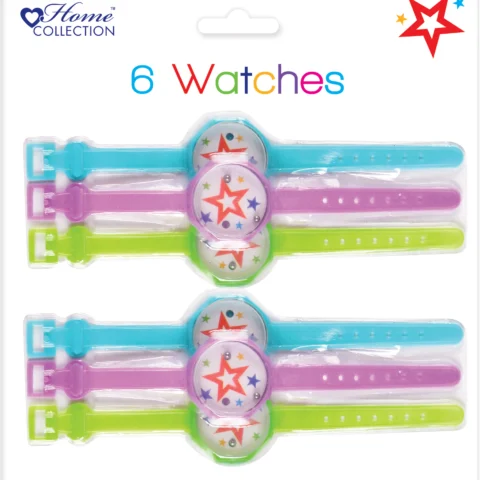 Party 6 Watches Assorted Colours