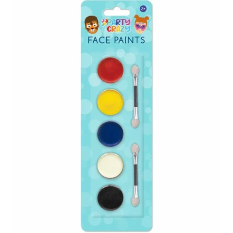 Party Crazy Face Paints 5 Pack
