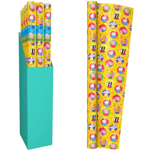 Peppa Pig Character Print Gift Wrap 69cm X 2m