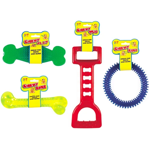 Pets Play Chewy PVC Dog Toys Assorted