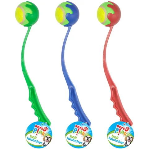 Pets Play Dog Ball Launcher 38cm Assorted Colours