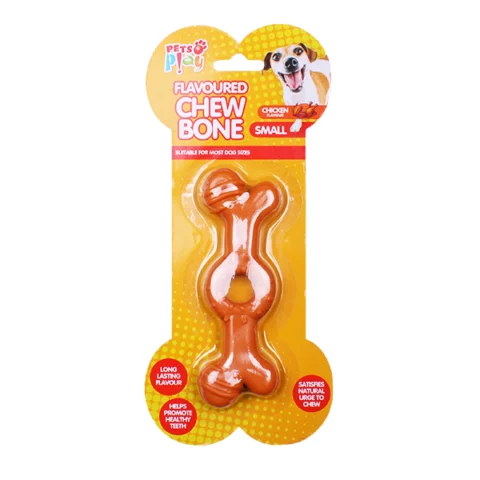 Pets Play Meat Flavoured Dog Chew Bone Large Assorted