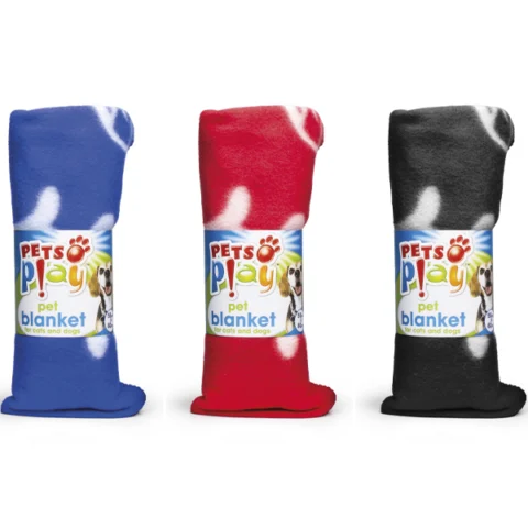 Pets Play Pet Blanket Assorted Colours 55cm X 80cm
