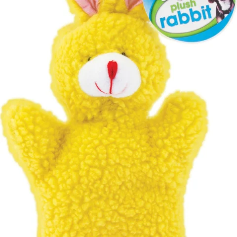 Pets Play Plush Rabbit Dog Toy Assorted Colours