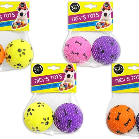 Pets Play Rubber Balls 2pk