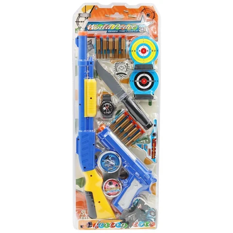 Police Set With Rifle, Pistol, Bullets & Knife