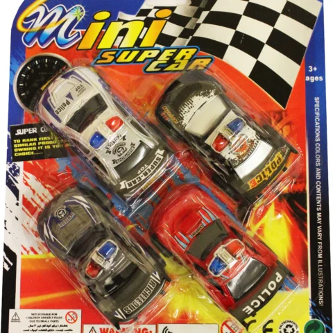 Police Squad Pullback Mini Super Cars (Approx 25.5 X 20cm)