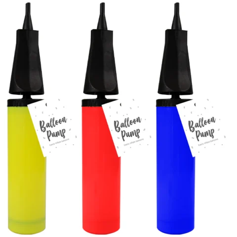 Pop Single Balloon Pump Assorted Colours