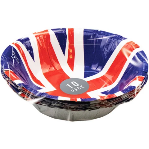 Pop Union Jack Printed Paper Bowl 16.5cm 10 Pack
