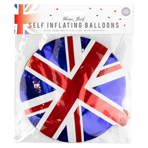 Pop Union Jack Self-Inflating Balloon 2 Pack