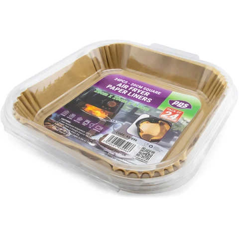 PPS 20cm Square Paper Air Fryer Liners 24 Pack