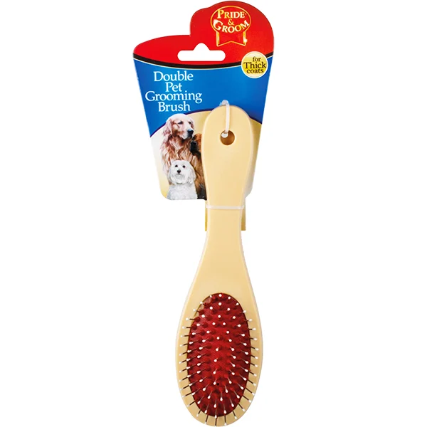 Pride & Groom Double-Sided Thick Coat Pet Grooming Brush