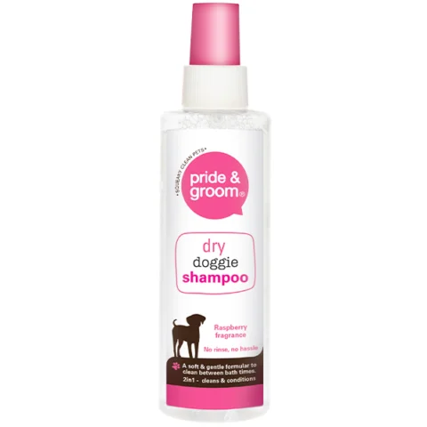 Pride & Groom Raspberry Dry Dog Shampoo 200ml
