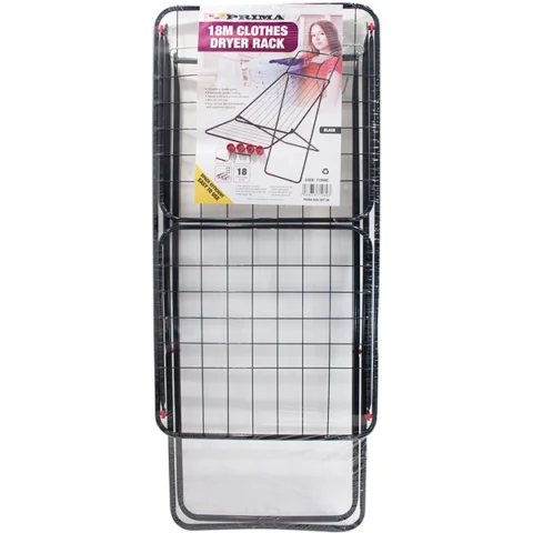 Prima 18m Black Clothes Dryer Rack