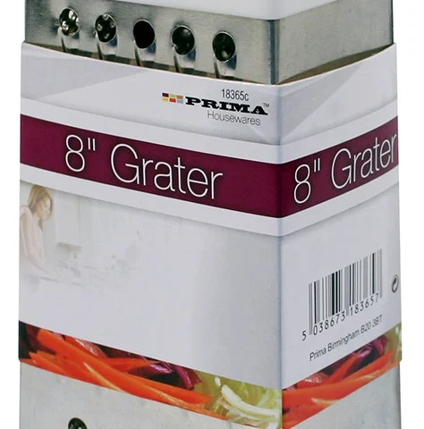 Prima 4 Sided Grater With Handle 8"