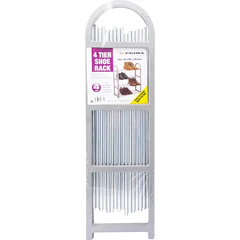 Prima 4 Tier Shoe Rack 50 X 65 X 18.5cm