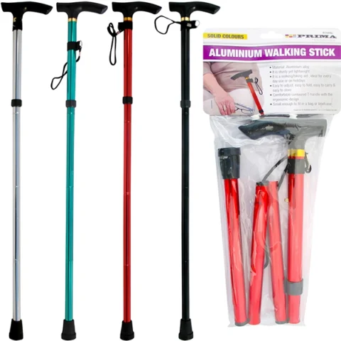 Prima Aluminium Walking Stick Assorted Colours