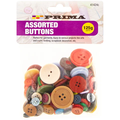 Prima Assorted Buttons 125g