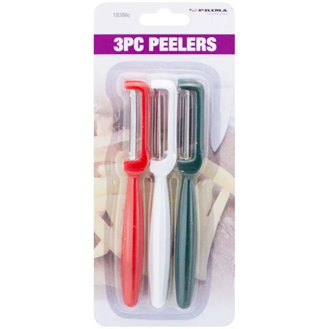 Prima Assorted Colour Peelers 3 Pack