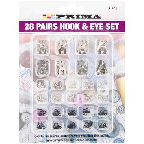 Prima Assorted Hook & Eye Set 28 Pairs