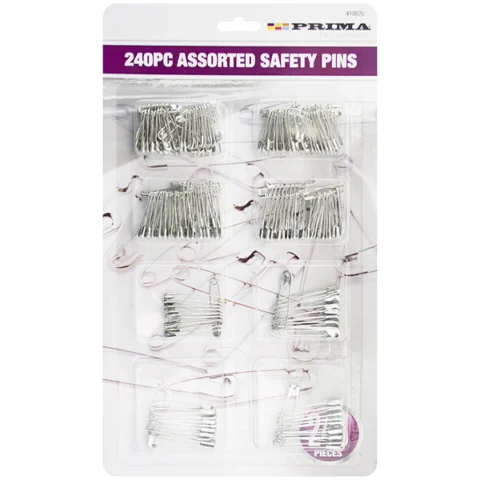 Prima Assorted Safety Pins 240pc
