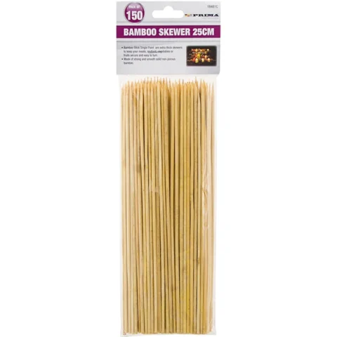 Prima Bamboo Skewer 25cm 150 Pack
