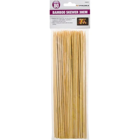 Prima Bamboo Skewer 30cm 80 Pack