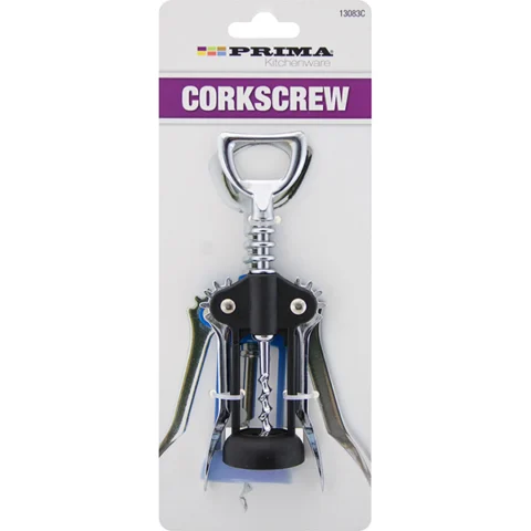 Prima Black Plated Chrome Corkscrew