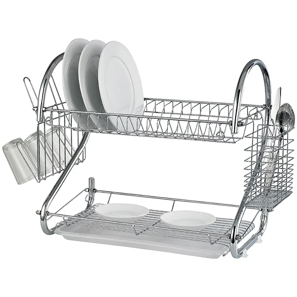 Prima Chrome 2 Tier Dish Drainer 45cm X 25cm X 39.5cm