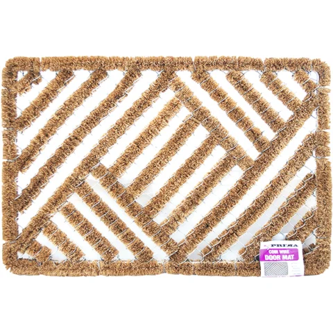Prima Coir Wire Natural Door Mat 40cm X 60cm