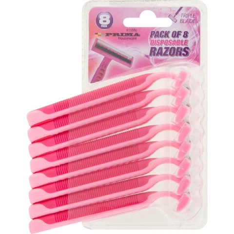Prima Disposable Razors For Women 8 Pack